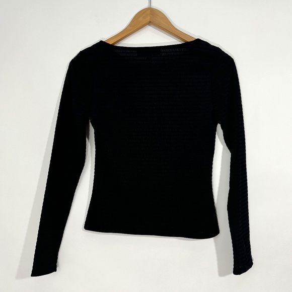 Circus NY Women’s Small Anthracite Black Cut Out Kelsie Stretch Long Sleeve Top - Picture 9 of 10